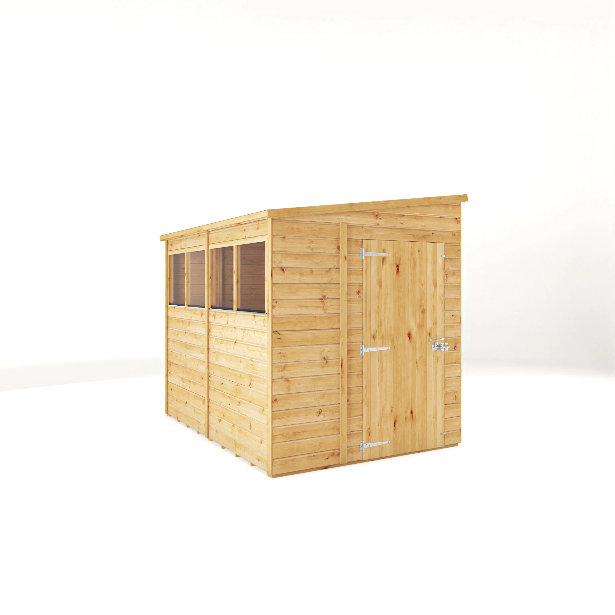 Mercia Woodsman 8' 4" x 6' 2" Pent Shed - Premium Dip Treated Shiplap - Styrene Windows - Image 6
