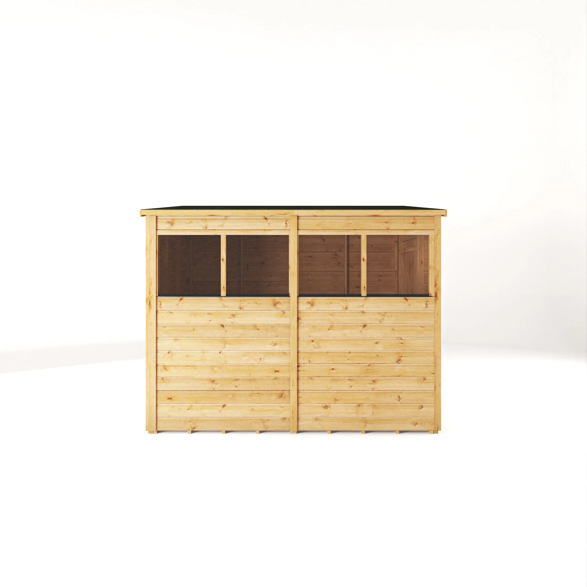 Mercia Woodsman 8' 4" x 6' 2" Pent Shed - Premium Dip Treated Shiplap - Styrene Windows - Image 8