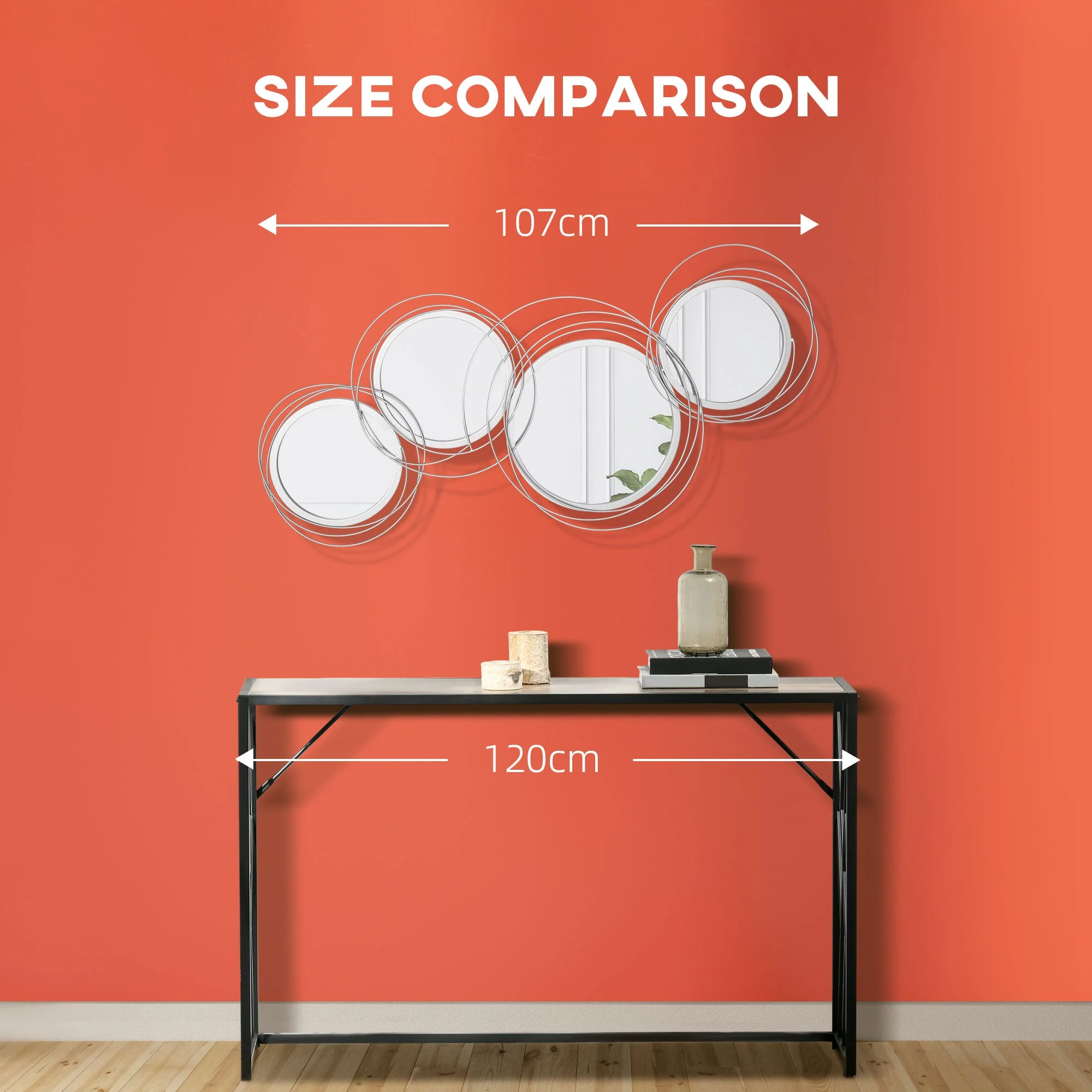 Metal Wall Art Modern Decorative Mirror Decor Hanging Home Wall Sculptures for Living Room Bedroom Dining Room - Image 7