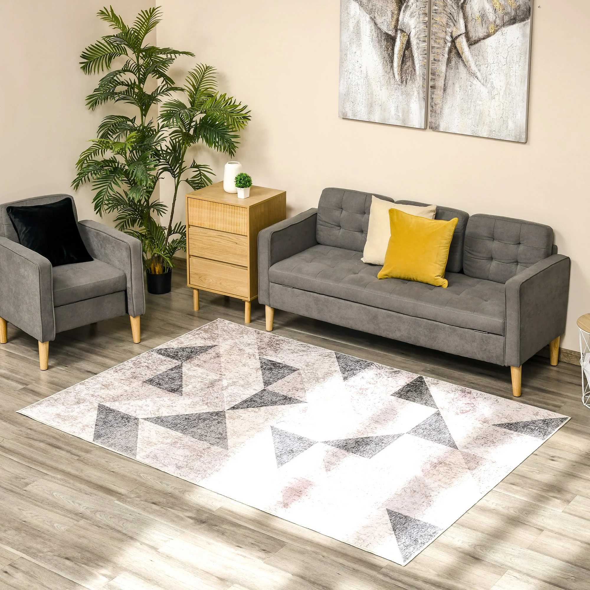 Modern Grey Rug - Image 2