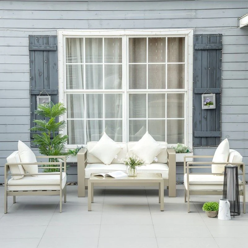 Outsunny 4 Pieces Outdoor Garden Furniture Set