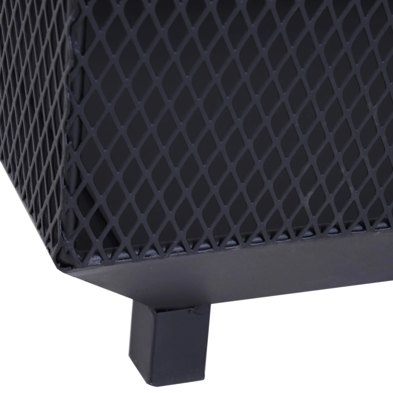 Outsunny Metal Square Fire Pit Outdoor Mesh Firepit Brazier W/ Lid - Image 7