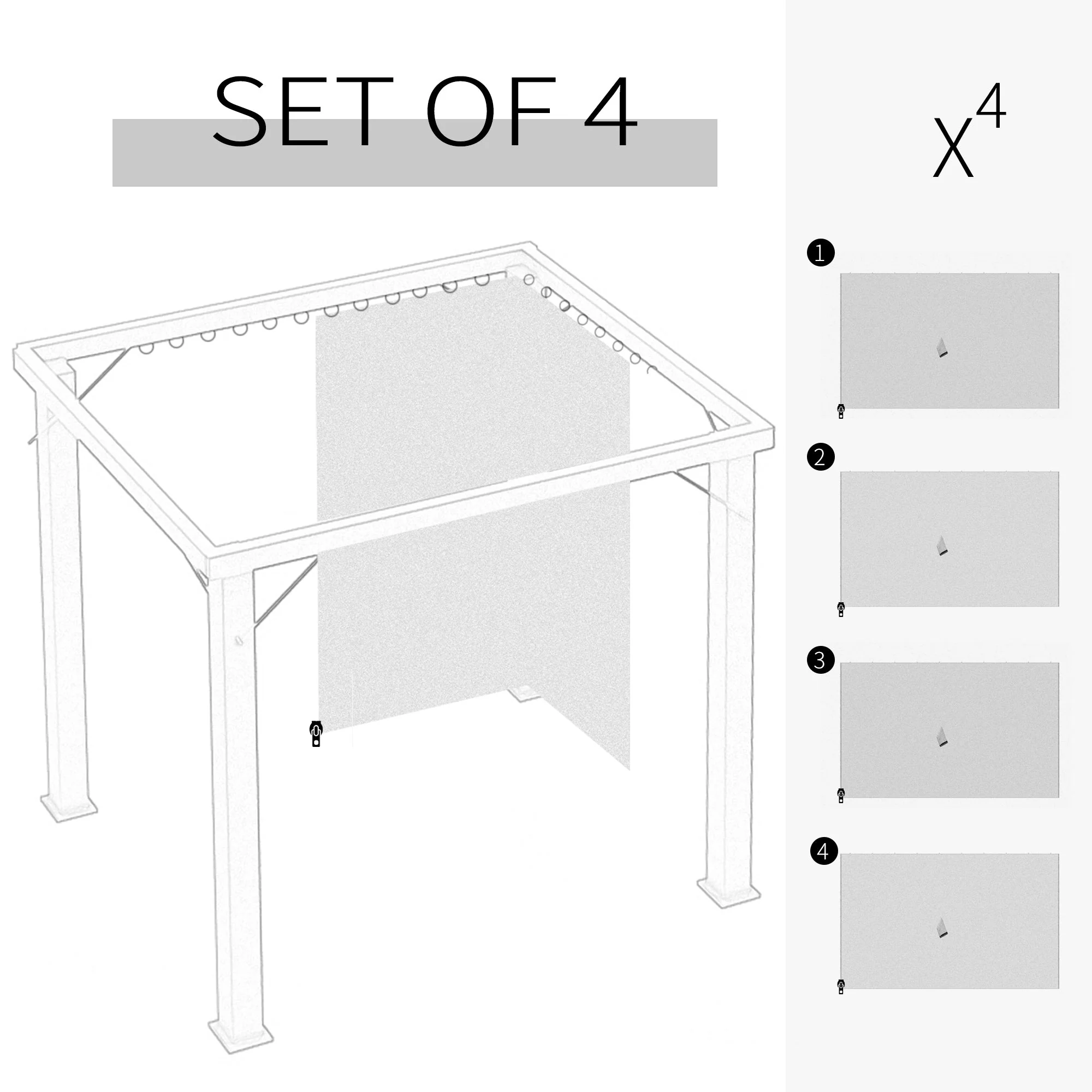 Replacement Gazebo Curtains - Image 7