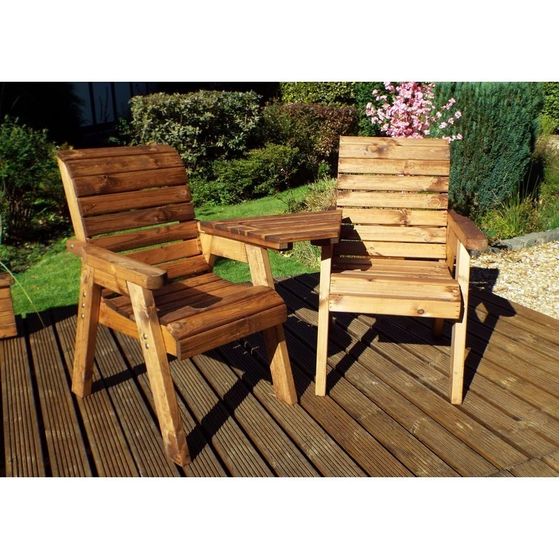 Scandinavian Redwood Garden Loveseat by Croft - 2 Seats - Image 2