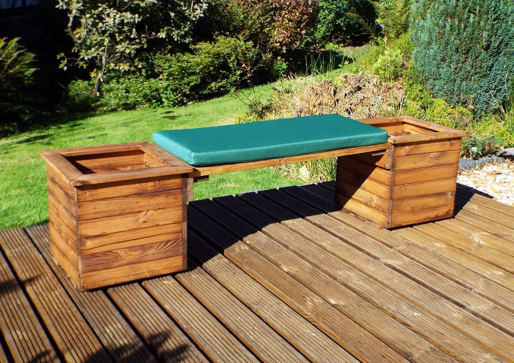 Scandinavian Redwood Garden Planter Bench by Charles Taylor - 2 Seats