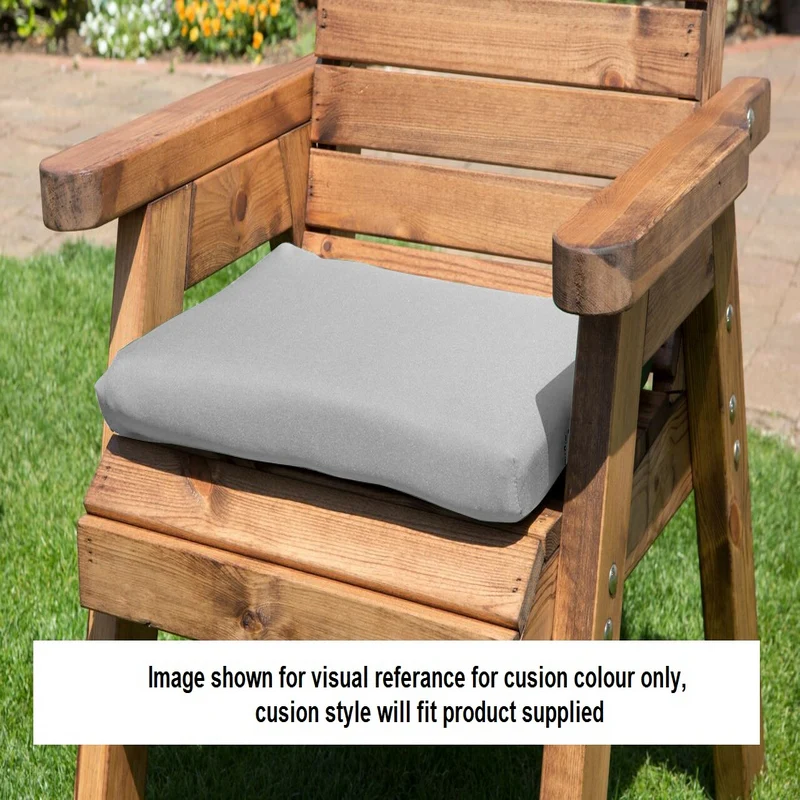 Scandinavian Redwood Garden Tete a Tete by Charles Taylor - 4 Seats Grey Cushions - Image 2