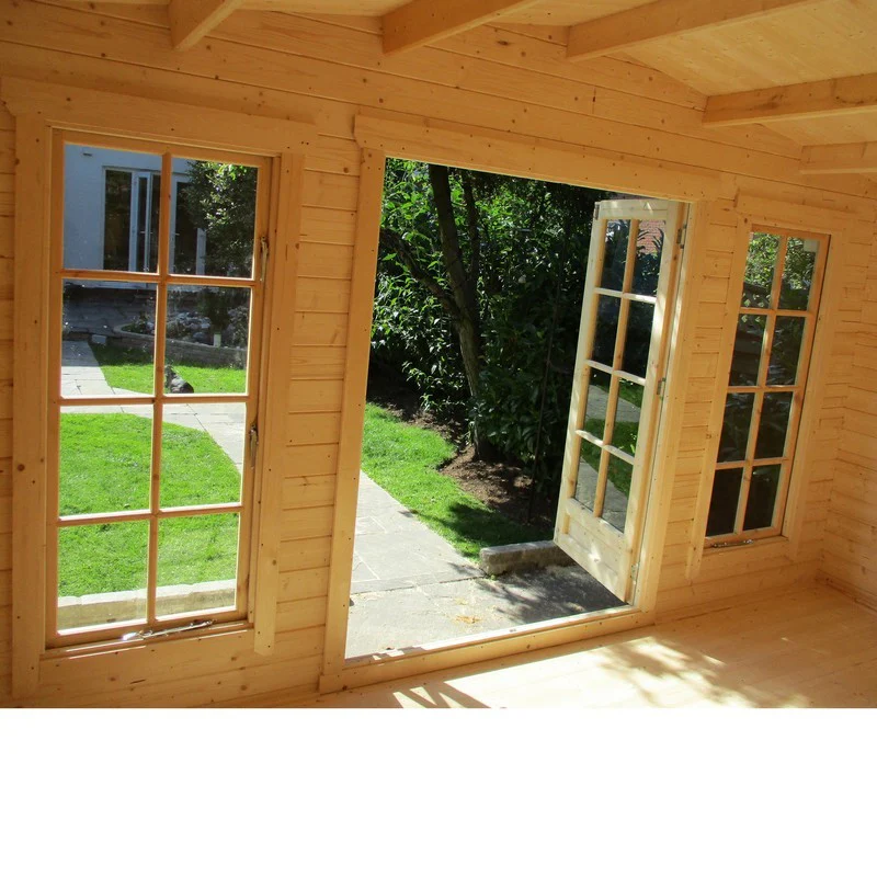 Shire Argyll 11' 9" x 7' 10" Apex Log Cabin - Premium 34mm Cladding Tongue & Groove - Image 2