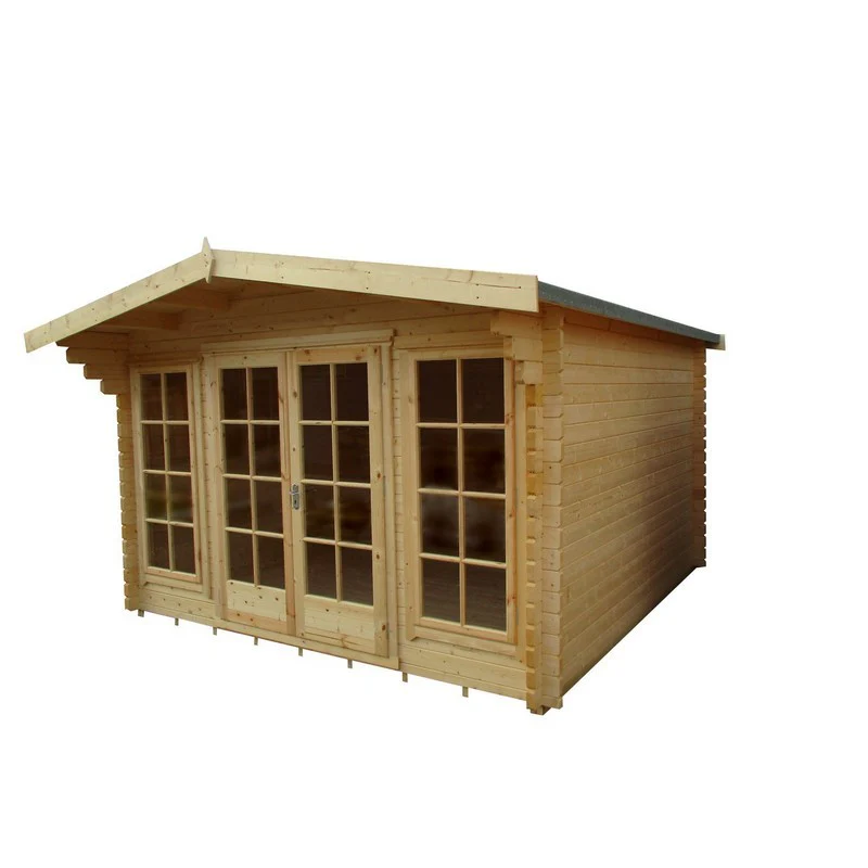 Shire Argyll 11' 9" x 7' 10" Apex Log Cabin - Premium 44mm Cladding Tongue & Groove - Image 3