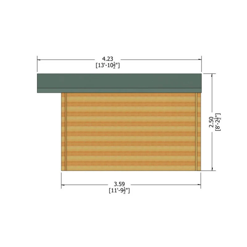 Shire Argyll 13' 8" x 11' 9" Apex Log Cabin - Premium 34mm Cladding Tongue & Groove - Image 8