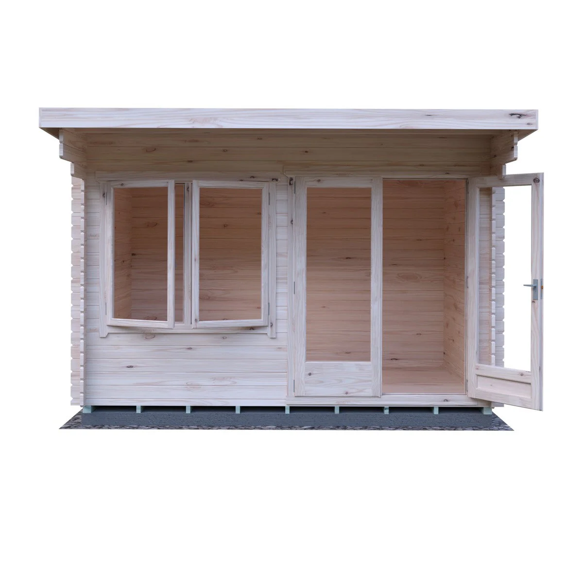 Shire Belgravia 7' 10" x 11' 9" Pent Log Cabin - Premium 70mm Cladding Tongue & Groove - Image 5