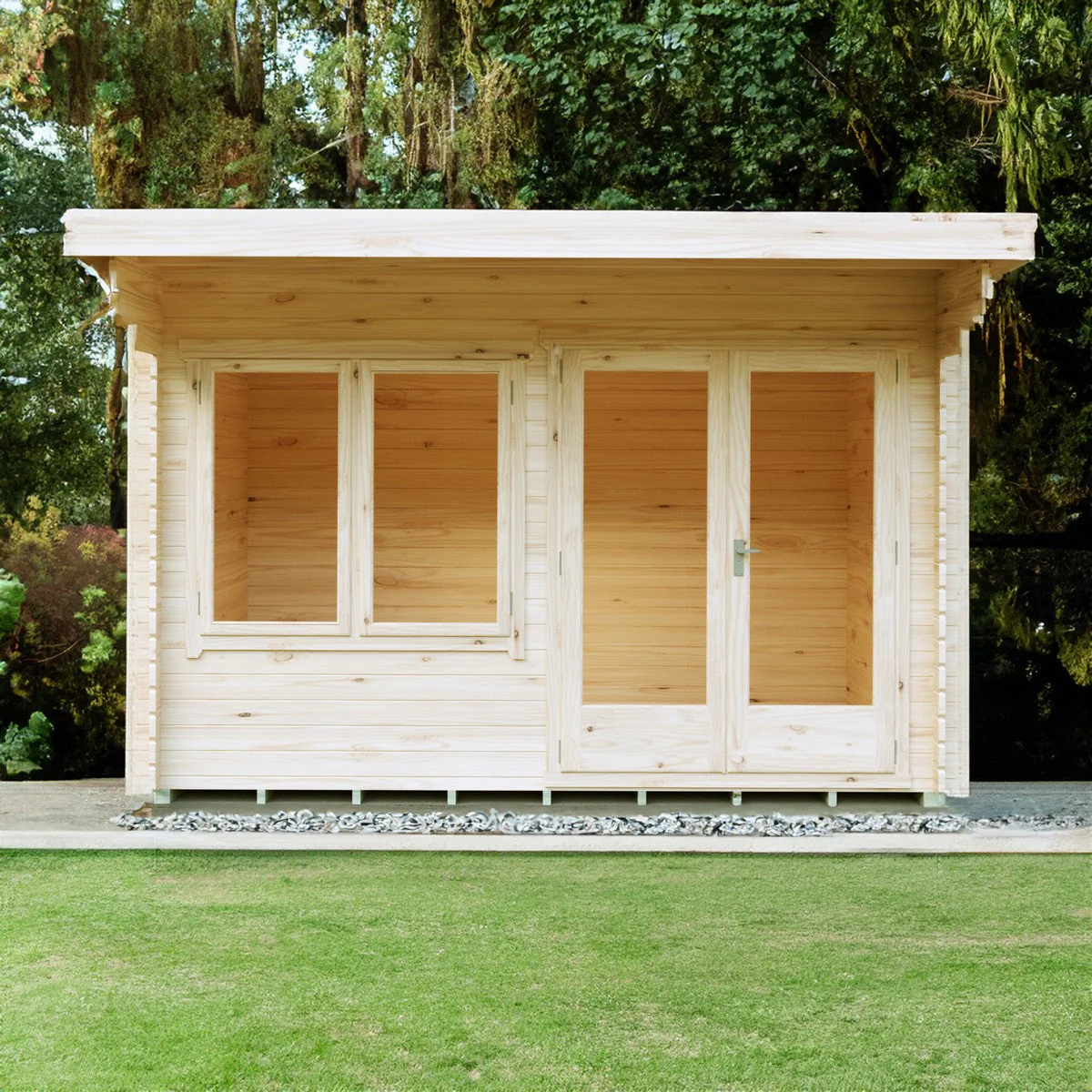 Shire Belgravia 7' 10" x 11' 9" Pent Log Cabin - Premium 70mm Cladding Tongue & Groove - Image 6