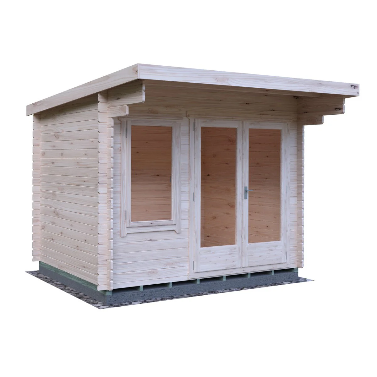 Shire Belgravia 7' 10" x 9' 9" Pent Log Cabin - Premium 28mm Cladding Tongue & Groove - Image 2