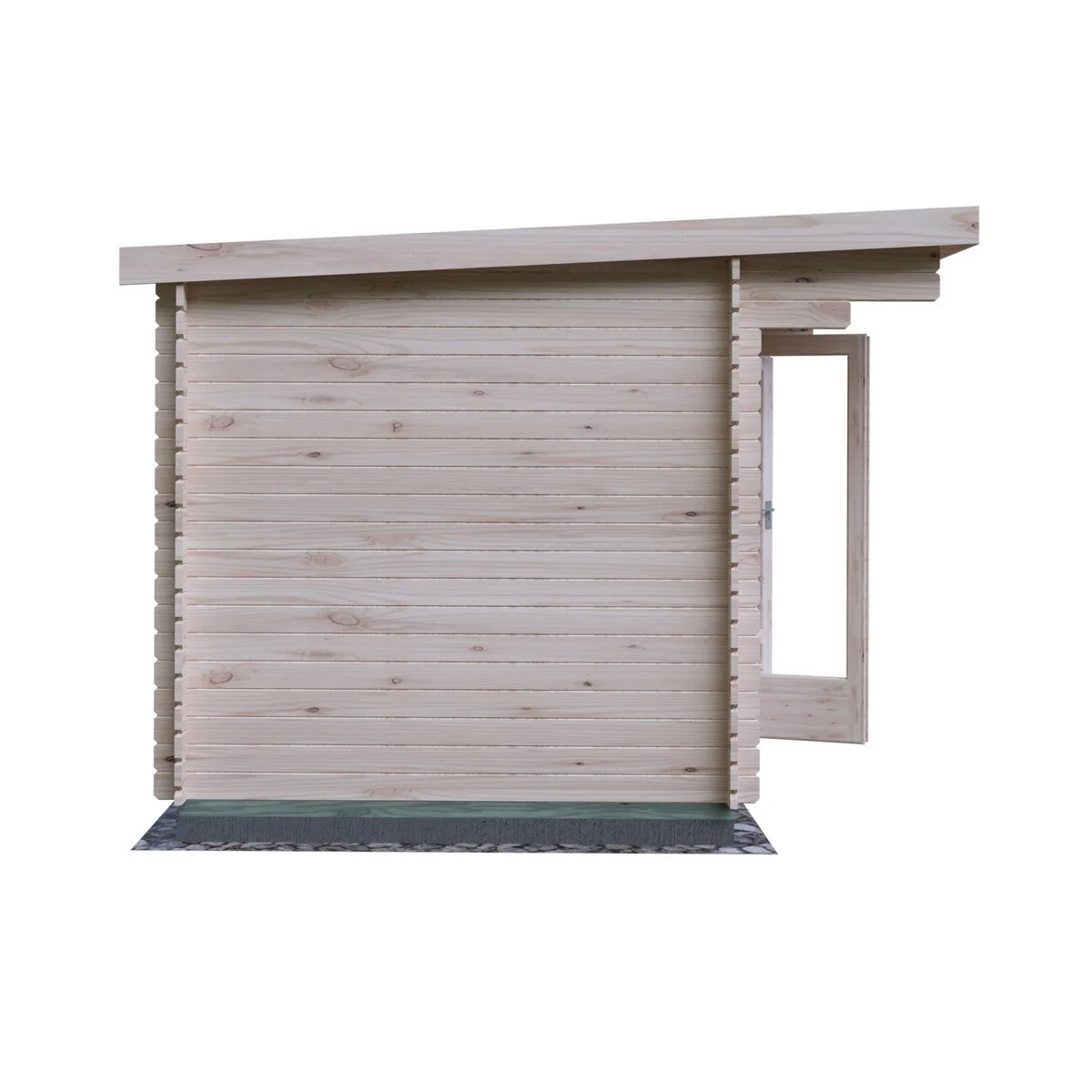 Shire Belgravia 7' 10" x 9' 9" Pent Log Cabin - Premium 44mm Cladding Tongue & Groove - Image 8