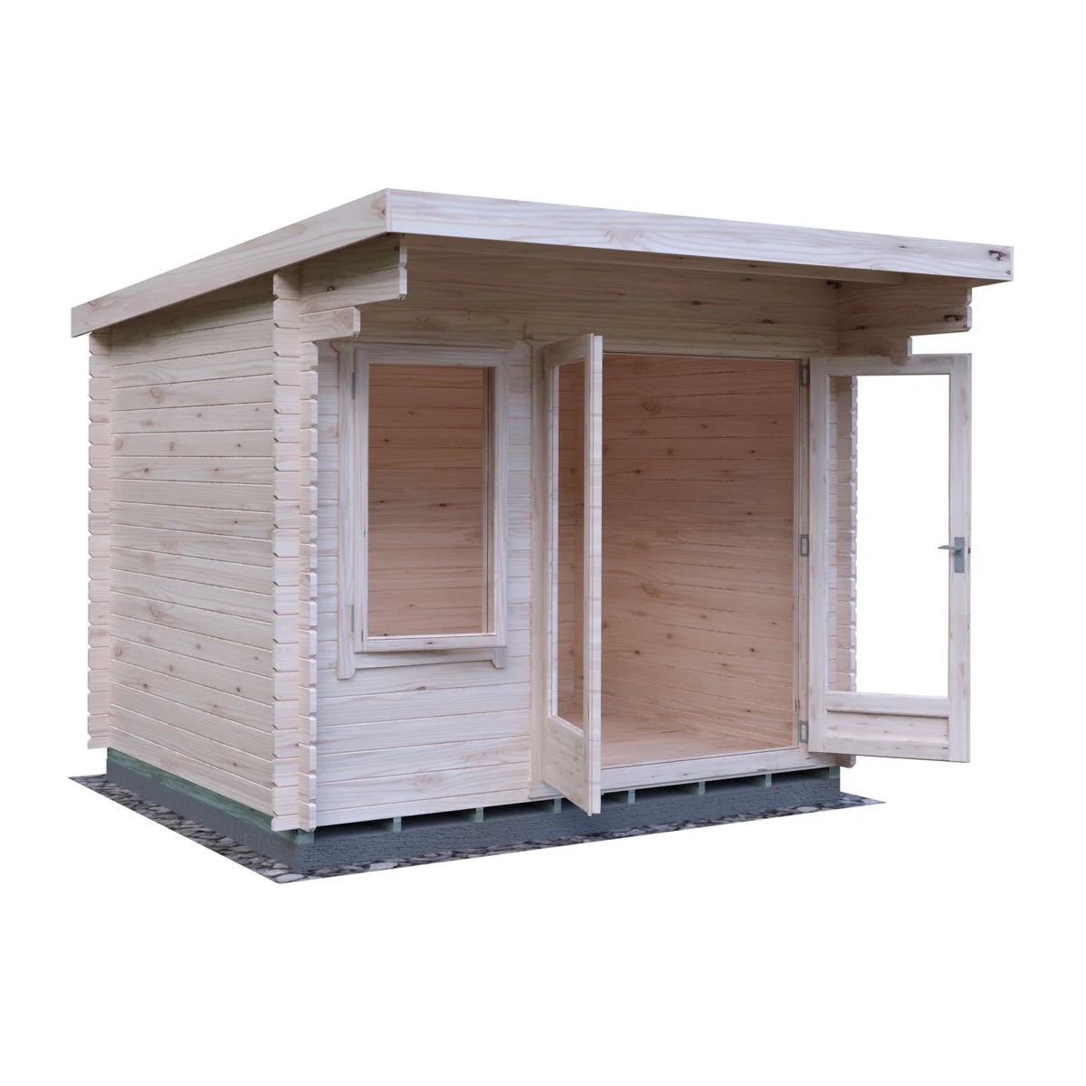 Shire Belgravia 7' 10" x 9' 9" Pent Log Cabin - Premium 70mm Cladding Tongue & Groove - Image 6