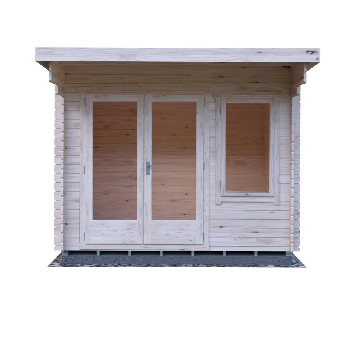 Shire Belgravia 9' 9" x 9' 9" Pent Log Cabin - Premium 70mm Cladding Tongue & Groove - Image 6