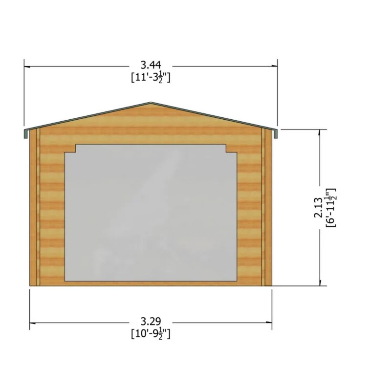 Shire Bere 10' 7" x 10' 7" Apex Log Cabin - Premium 34mm Cladding Tongue & Groove - Image 2