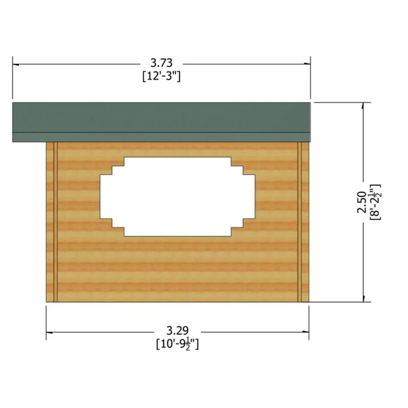 Shire Bere 10' 9" x 10' 9" Apex Log Cabin - Premium 28mm Cladding Tongue & Groove - Image 4