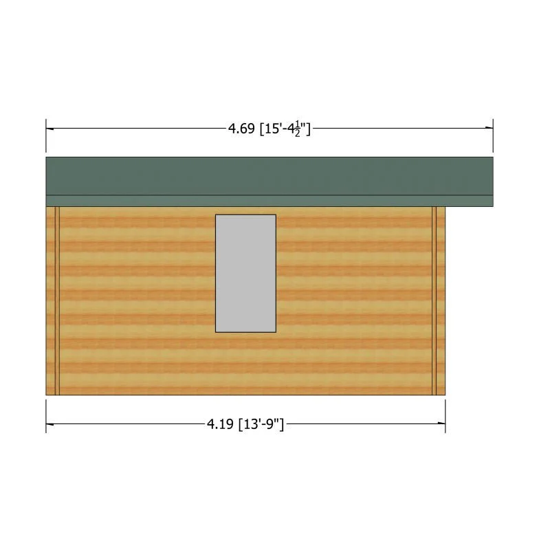 Shire Bourne 13' 8" x 13' 8" Apex Log Cabin - Premium 28mm Cladding Tongue & Groove - Image 4