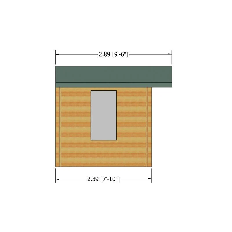 Shire Bourne 13' 8" x 7' 10" Apex Log Cabin - Premium 28mm Cladding Tongue & Groove - Image 3