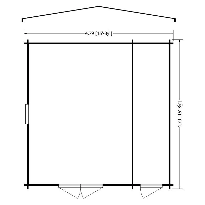 Shire Bourne 15' 6" x 15' 8" Apex Log Cabin - Premium 28mm Cladding Tongue & Groove - Image 2