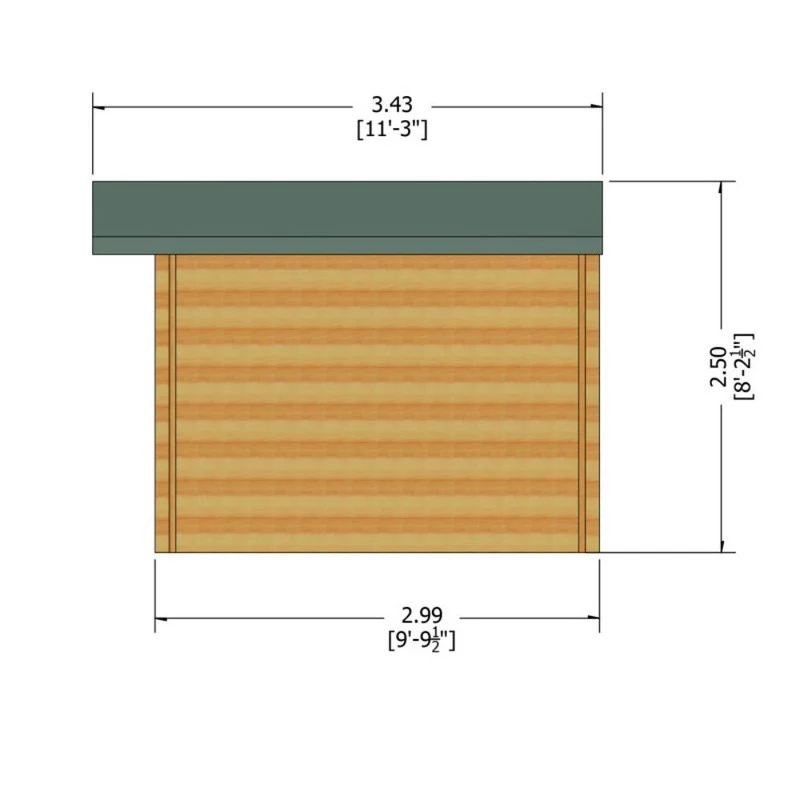 Shire Bucknells 11' 9" x 9' 9" Apex Log Cabin - Premium 34mm Cladding Tongue & Groove - Image 10
