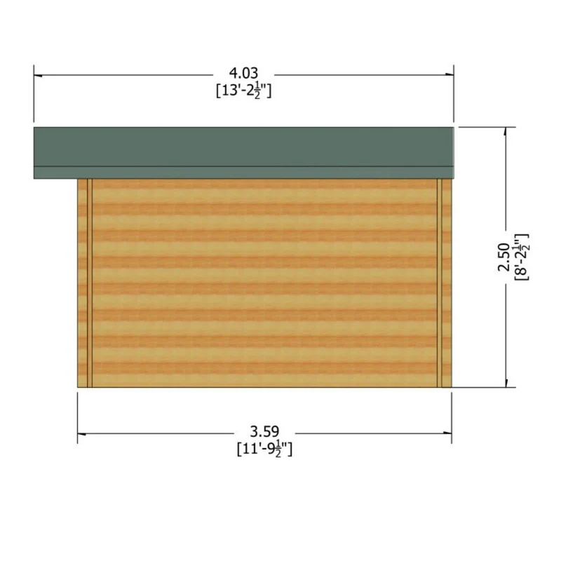 Shire Bucknells 9' 9" x 11' 9" Apex Log Cabin - Premium 44mm Cladding Tongue & Groove - Image 10