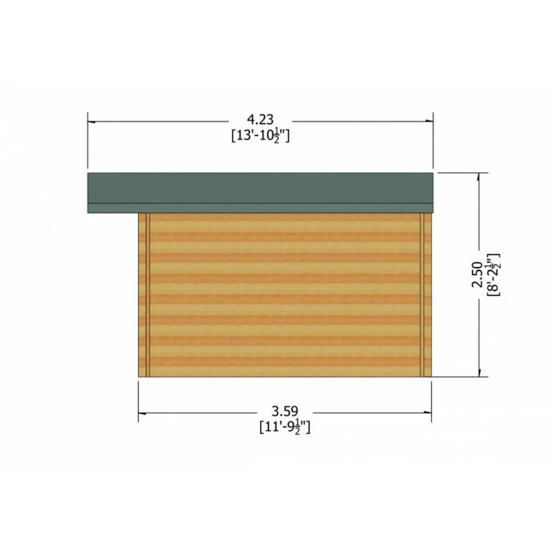 Clipstone 10' 11" x 11' 9" Apex Log Cabin - Premium 28mm Cladding Tongue & Groove - Image 8