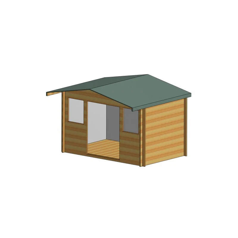 Shire Clipstone 11' 9" x 11' 9" Apex Log Cabin - Premium 34mm Cladding Tongue & Groove - Image 8