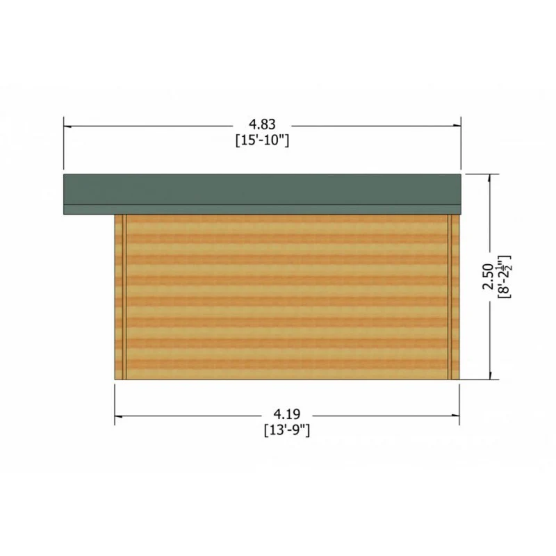 Shire Clipstone 11' 9" x 13' 8" Apex Log Cabin - Premium 44mm Cladding Tongue & Groove - Image 7