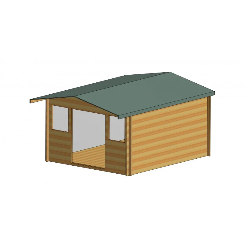 Shire Clipstone 11' 9" x 13' 8" Apex Log Cabin - Premium 70mm Cladding Tongue & Groove - Image 8