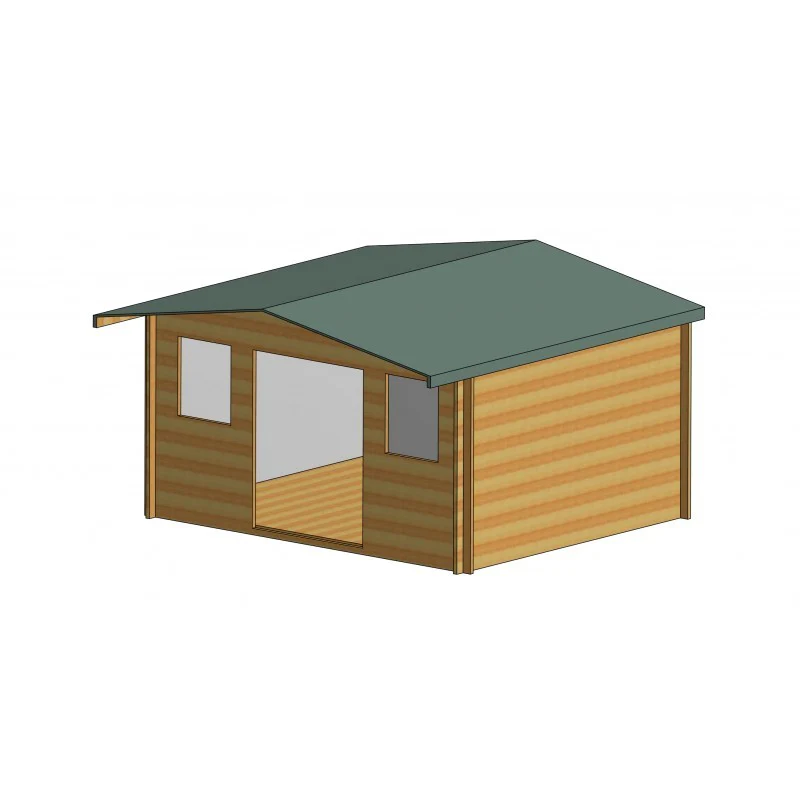 Shire Clipstone 13' 8" x 11' 9" Apex Log Cabin - Premium 34mm Cladding Tongue & Groove - Image 8
