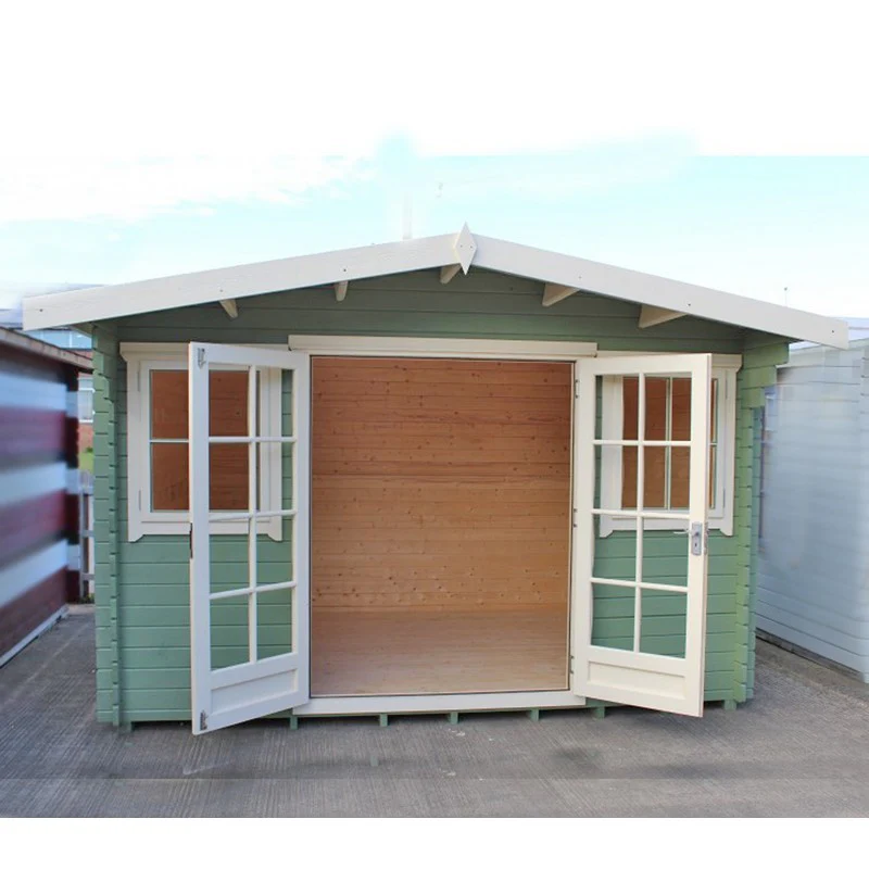 Shire Clipstone 13' 8" x 11' 9" Apex Log Cabin - Premium 70mm Cladding Tongue & Groove - Image 2