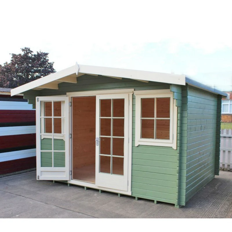 Shire Clipstone 13' 8" x 7' 10" Apex Log Cabin - Premium 44mm Cladding Tongue & Groove - Image 3