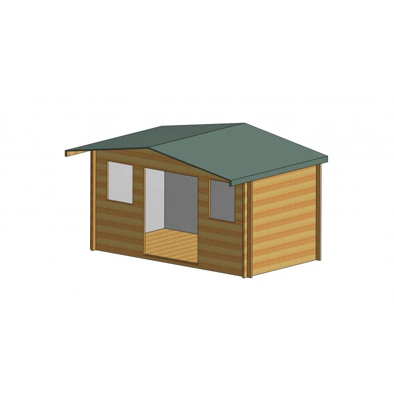Shire Clipstone 13' 8" x 7' 10" Apex Log Cabin - Premium 70mm Cladding Tongue & Groove - Image 8