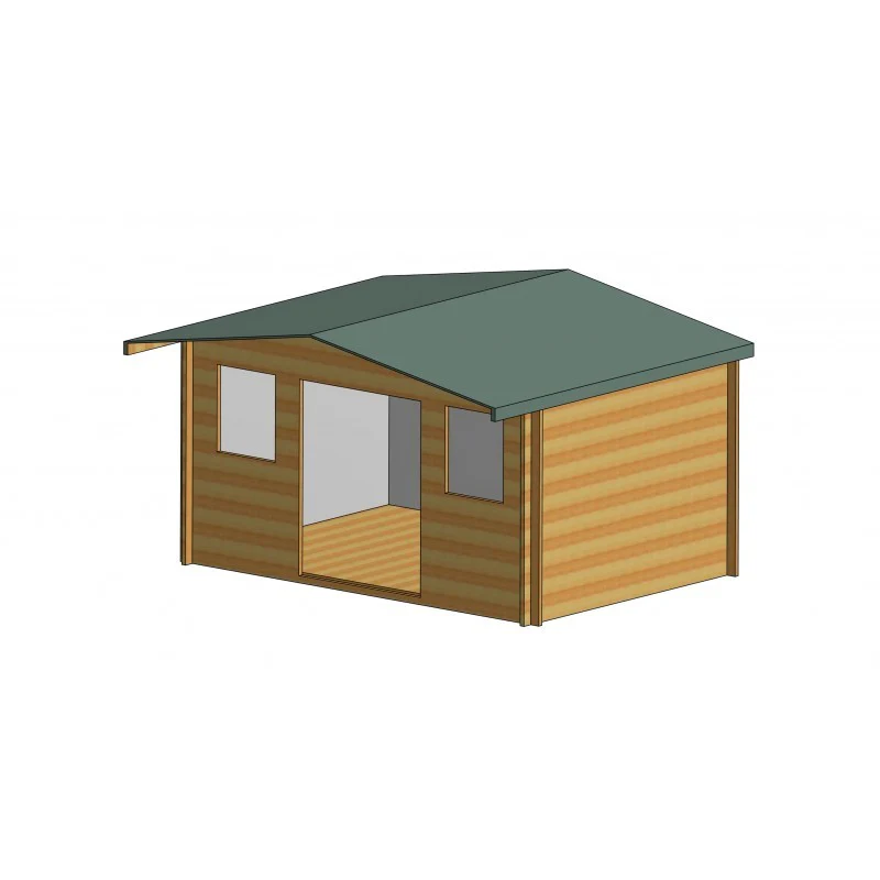 Shire Clipstone 13' 8" x 9' 9" Apex Log Cabin - Premium 70mm Cladding Tongue & Groove - Image 8