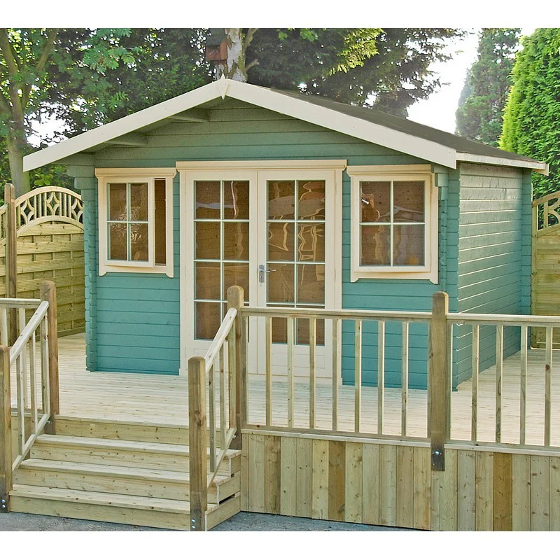 Shire Clipstone 15' 6" x 11' 9" Apex Log Cabin - Premium 34mm Cladding Tongue & Groove - Image 4