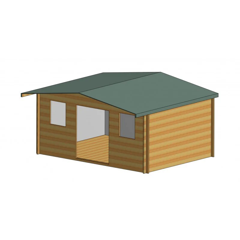 Shire Clipstone 15' 6" x 11' 9" Apex Log Cabin - Premium 34mm Cladding Tongue & Groove - Image 8