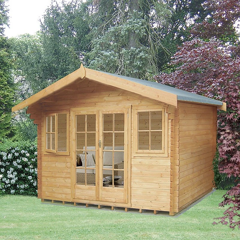 Shire Clipstone 15' 8" x 11' 9" Apex Log Cabin - Premium 28mm Cladding Tongue & Groove
