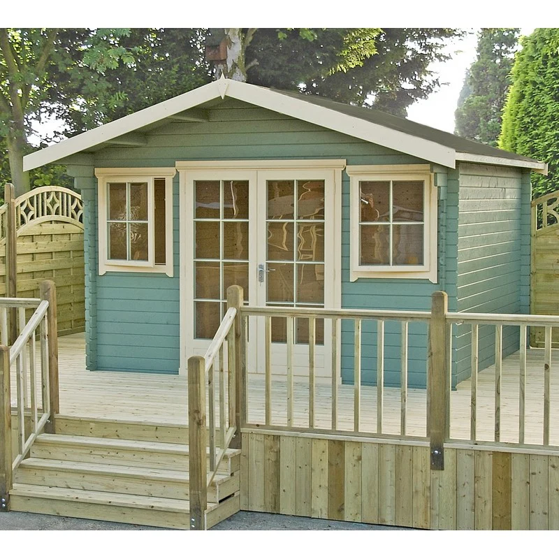 Shire Clipstone 15' 8" x 13' 8" Apex Log Cabin - Premium 28mm Cladding Tongue & Groove - Image 4