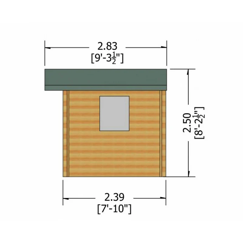 Shire Dalby 9' 9" x 7' 10" Apex Log Cabin - Premium 34mm Cladding Tongue & Groove - Image 8