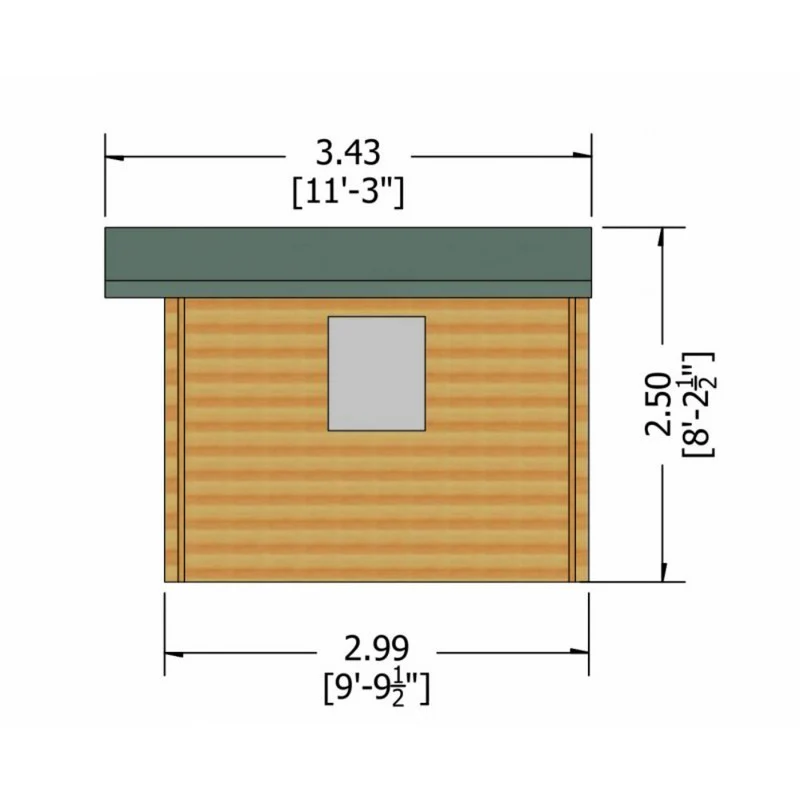 Shire Dalby 9' 9" x 9' 9" Apex Log Cabin - Premium 70mm Cladding Tongue & Groove - Image 8