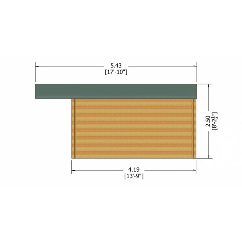 Shire Glenmore 11' 9" x 13' 8" Apex Log Cabin - Premium 44mm Cladding Tongue & Groove - Image 8