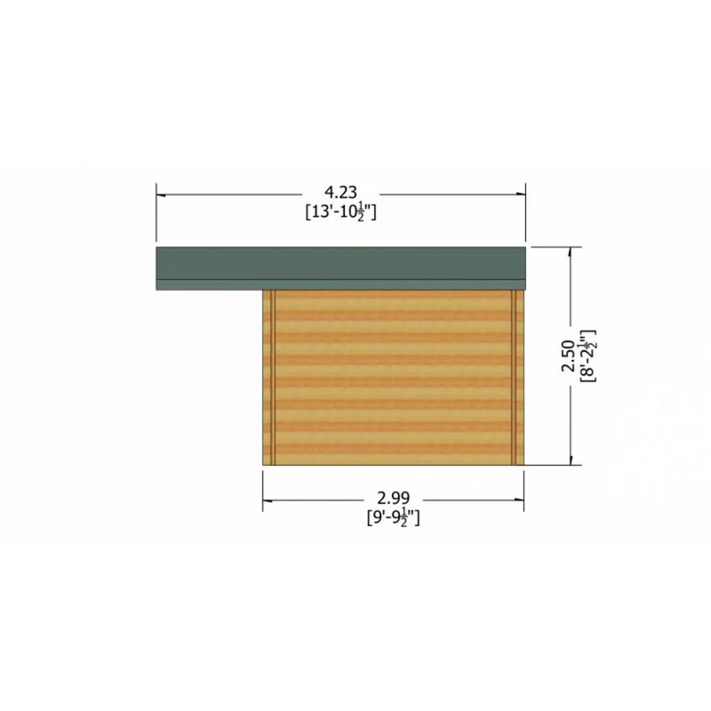 Shire Glenmore 13' 8" x 9' 9" Apex Log Cabin - Premium 44mm Cladding Tongue & Groove - Image 7