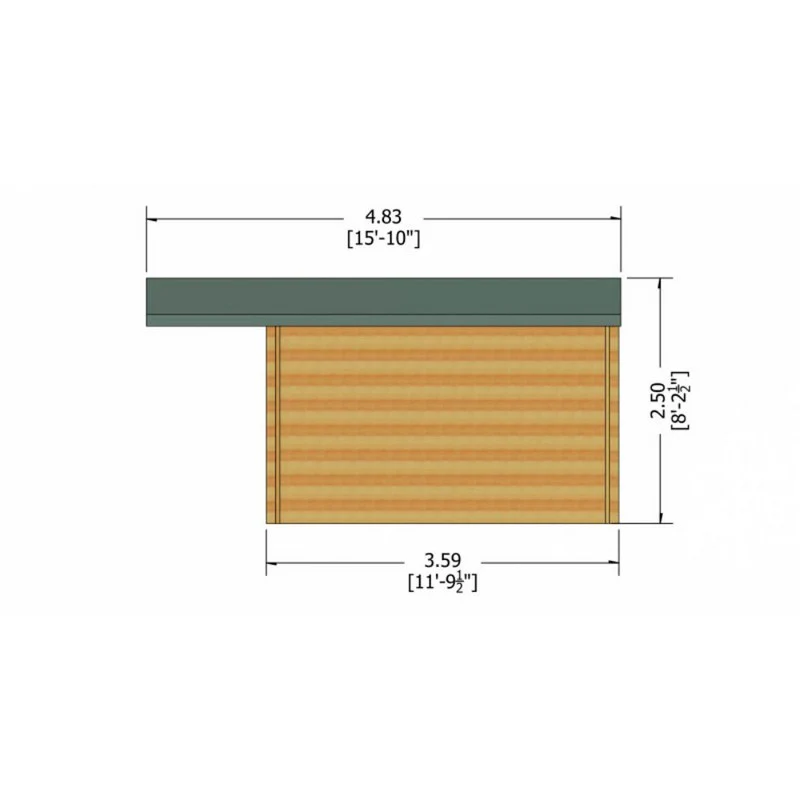 Shire Glenmore 15' 6" x 11' 9" Apex Log Cabin - Premium 44mm Cladding Tongue & Groove - Image 8