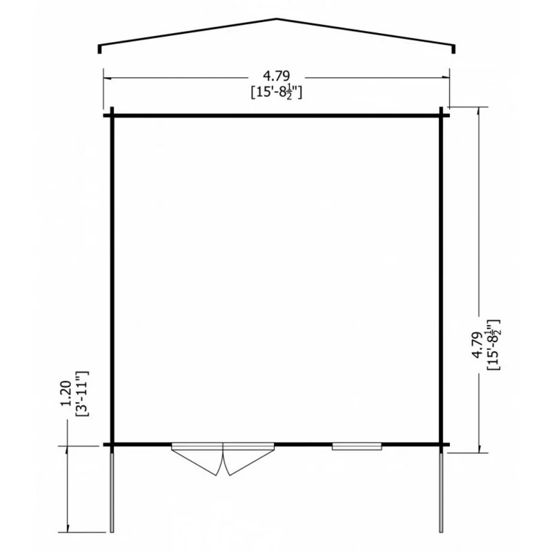 Shire Glenmore 15' 6" x 15' 8" Apex Log Cabin - Premium 34mm Cladding Tongue & Groove - Image 7