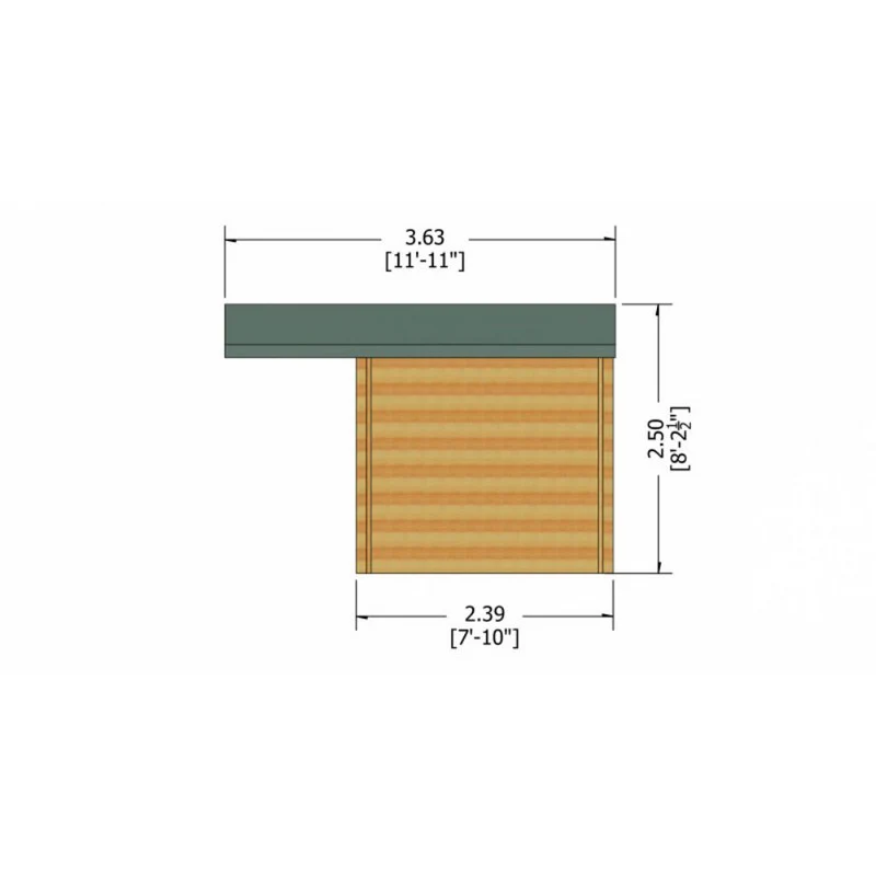 Shire Glenmore 9' 9" x 7' 10" Apex Log Cabin - Premium 70mm Cladding Tongue & Groove - Image 8
