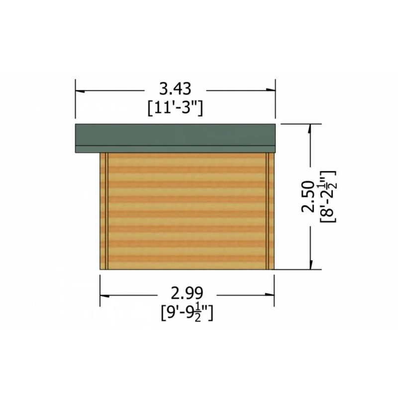 Shire Hale 11' 9" x 9' 9" Apex Log Cabin - Premium 34mm Cladding Tongue & Groove - Image 9