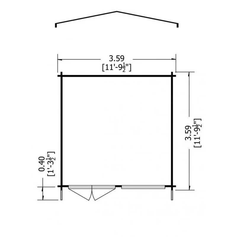 Shire Hale 12' x 12' Apex Log Cabin - Premium 28mm Cladding Tongue & Groove - Image 9