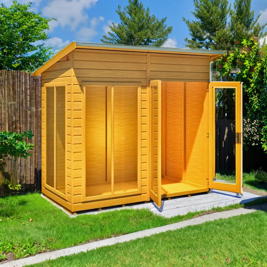 Shire Lela 3' 10" x 7' 9" Pent Summerhouse - Premium Dip Treated Shiplap