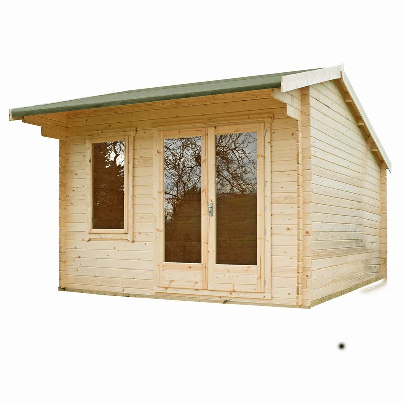 Marlborough 8' 11" x 9' 9" Reverse Apex Log Cabin - Classic 28mm Cladding Tongue & Groove - Image 2